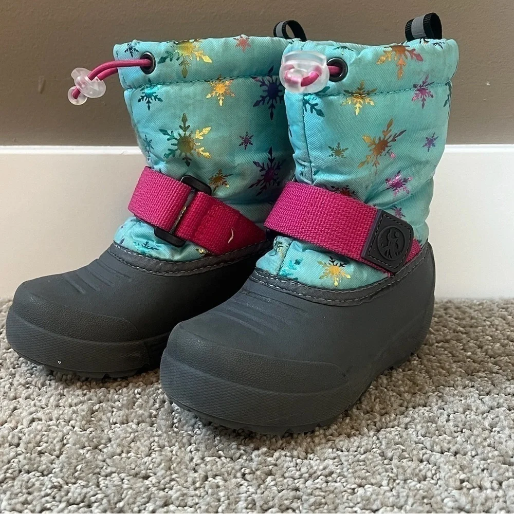 Northside Frosty Toddler Snow Boots Teal Pink Size 6